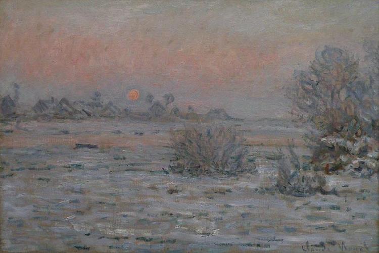 Claude Monet Soleil d'hiver a Lavacourt oil painting image